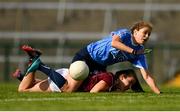 25 August 2018; Róisín Leonard of Galway is tackled by Sinéad Finnegan of Dublin during the TG4 All-Ireland Ladies Football Senior Championship Semi-Final match between Dublin and Galway at Dr Hyde Park in Roscommon. Photo by Eóin Noonan/Sportsfile