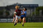 25 August 2018; Louise Ward of Galway in action against Sinéad Goldrick of Dublin during the TG4 All-Ireland Ladies Football Senior Championship Semi-Final match between Dublin and Galway at Dr Hyde Park in Roscommon. Photo by Eóin Noonan/Sportsfile