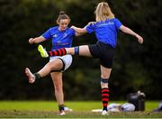 27 August 2018; Nikki Caughey with Rebecca New during Leinster Women’s squad training at the Kings Hospital in Lucan, Dublin. Photo by Harry Murphy/Sportsfile