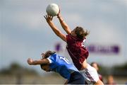 25 August 2018; Sinéad Burke of Galway in action against Sinéad Aherne of Dublin during the TG4 All-Ireland Ladies Football Senior Championship Semi-Final match between Dublin and Galway at Dr Hyde Park in Roscommon. Photo by Piaras Ó Mídheach/Sportsfile