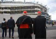 25 August 2018; Attendees arrive prior to the occasion of Pope Francis addressing The Festival of Families at Croke Park in Dublin. Photo by David Fitzgerald/Sportsfile