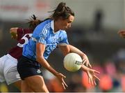 25 August 2018; Niamh McEvoy of Dublin in action against Emer Flaherty of Galway during the TG4 All-Ireland Ladies Football Senior Championship Semi-Final match between Dublin and Galway at Dr Hyde Park in Roscommon. Photo by Piaras Ó Mídheach/Sportsfile