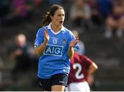 25 August 2018; Sinéad Aherne of Dublin celebrates scoring her side's second goal during the TG4 All-Ireland Ladies Football Senior Championship Semi-Final match between Dublin and Galway at Dr Hyde Park in Roscommon. Photo by Piaras Ó Mídheach/Sportsfile