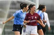 25 August 2018; Lyndsey Davey of Dublin celebrates scoring her side's fourth goal during the TG4 All-Ireland Ladies Football Senior Championship Semi-Final match between Dublin and Galway at Dr Hyde Park in Roscommon. Photo by Piaras Ó Mídheach/Sportsfile