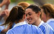 25 August 2018; Dublin players Sinéad Goldrick, right, and Siobhán McGrath celebrate after the TG4 All-Ireland Ladies Football Senior Championship Semi-Final match between Dublin and Galway at Dr Hyde Park in Roscommon. Photo by Piaras Ó Mídheach/Sportsfile