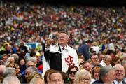 25 August 2018; An attendee takes a photograph prior to the occasion of Pope Francis addressing The Festival of Families at Croke Park in Dublin. Photo by Stephen McCarthy/Sportsfile