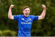 26 August 2018; David Wilkinson of Leinster celebrates after the U18 Schools Interprovincial match between Leinster and Ulster at the University of Limerick in Limerick.  Photo by Matt Browne/Sportsfile