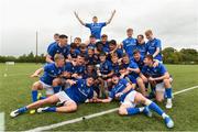 26 August 2018; Leinster players celebrate after the U18 Schools Interprovincial match between Leinster and Ulster at the University of Limerick in Limerick. Photo by Matt Browne/Sportsfile