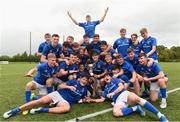 26 August 2018; Leinster players celebrate after the U18 Schools Interprovincial match between Leinster and Ulster at the University of Limerick in Limerick. Photo by Matt Browne/Sportsfile