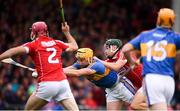 26 August 2018; Mark Kehoe of Tipperary is fouled by Mark Coleman of Cork, resulting in a penalty during the Bord Gais Energy GAA Hurling All-Ireland U21 Championship Final match between Cork and Tipperary at the Gaelic Grounds in Limerick. Photo by Sam Barnes/Sportsfile