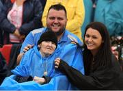 26 August 2018; Daithí de Róiste, Emma Roche, right, and Kathleen Donoghue during the closing mass of Pope Francis visit to Ireland at the Phoenix Park in Dublin. Photo by Stephen McCarthy/Sportsfile