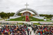 26 August 2018; The communion procession takes place during the closing mass of the visit of Pope Francis to Ireland at the Phoenix Park in Dublin. Photo by Brendan Moran/Sportsfile
