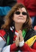 26 August 2018; A member of the congregation during the closing mass of Pope Francis visit to Ireland at the Phoenix Park in Dublin. Photo by Stephen McCarthy/Sportsfile