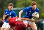 26 August 2018; Karl Martin of Leinster is tackled by Fearghail O'Donoghue of Munster during the U18 Youths Interprovincial match between Leinster and Munster at the University of Limerick in Limerick.  Photo by Matt Browne/Sportsfile