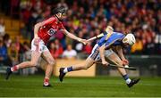 26 August 2018; Killian O'Dwyer of Tipperary in action against Jack O'Connor of Cork during the Bord Gais Energy GAA Hurling All-Ireland U21 Championship Final match between Cork and Tipperary at the Gaelic Grounds in Limerick. Photo by Sam Barnes/Sportsfile