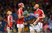 26 August 2018; Stephen Nolan of Tipperary celebrates scoring his side's second goal during the Bord Gais Energy GAA Hurling All-Ireland U21 Championship Final match between Cork and Tipperary at the Gaelic Grounds in Limerick. Photo by Piaras Ó Mídheach/Sportsfile