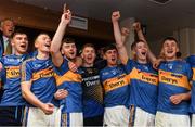 26 August 2018; Tipperary players celebrate in the dressing room after the Bord Gais Energy GAA Hurling All-Ireland U21 Championship Final match between Cork and Tipperary at the Gaelic Grounds in Limerick. Photo by Piaras Ó Mídheach/Sportsfile