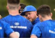 26 August 2018; Leinster head coach Andy Skehan with his players during the U18 Schools Interprovincial match between Leinster and Ulster at the University of Limerick in Limerick. Photo by Matt Browne/Sportsfile