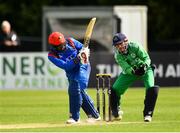 27 August 2018; Gulbadin Naib of Afghanistan and Niall O’Brien of Ireland in action during the One Day International match between Ireland and Afghanistan at Stormont Cricket Ground, Belfast, Co. Antrim. Photo by Seb Daly/Sportsfile