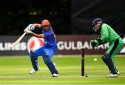 27 August 2018; Hashmatullah Shaidi of Afghanistan and Niall O’Brien of Ireland in action during the One Day International match between Ireland and Afghanistan at Stormont Cricket Ground, Belfast, Co. Antrim. Photo by Seb Daly/Sportsfile