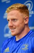 27 August 2018; James Tracy during a Leinster Rugby press conference at Leinster Rugby Headquarters in Dublin. Photo by Ramsey Cardy/Sportsfile