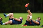 27 August 2018; Tadhg Beirne, right, and Dave Kilcoyne during Munster Rugby squad training at the University of Limerick in Limerick. Photo by Brendan Moran/Sportsfile