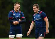 27 August 2018; CJ Stander, left, and Mike Sherry during Munster Rugby squad training at the University of Limerick in Limerick. Photo by Brendan Moran/Sportsfile