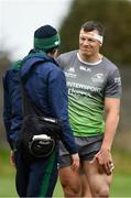 28 August 2018; Robin Copeland with physio Garrett Coughlan during Connacht Rugby squad training at the Sportsground in Galway. Photo by Sam Barnes/Sportsfile