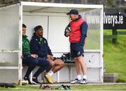 28 August 2018; Head coach Andy Friend, right, and Bundee Aki, centre, during Connacht Rugby squad training at the Sportsground in Galway. Photo by Sam Barnes/Sportsfile