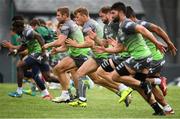 28 August 2018; Peter Robb, centre, and teammates during Connacht Rugby squad training at the Sportsground in Galway. Photo by Sam Barnes/Sportsfile