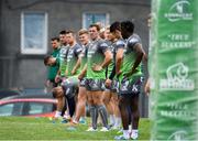 28 August 2018; Craig Ronaldson, centre, during Connacht Rugby squad training at the Sportsground in Galway. Photo by Sam Barnes/Sportsfile