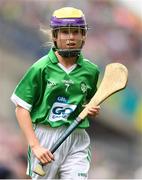19 August 2018; Orla Ryan, Caherelly NS, Kilmallock, Limerick, representing Limerick, during the INTO Cumann na mBunscol GAA Respect Exhibition Go Games at the GAA Hurling All-Ireland Senior Championship Final match between Galway and Limerick at Croke Park in Dublin. Photo by Eóin Noonan/Sportsfile