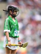19 August 2018; Laura Black, St. John’s PS, Carnlough, Antrim, representing Limerick, during the INTO Cumann na mBunscol GAA Respect Exhibition Go Games at the GAA Hurling All-Ireland Senior Championship Final match between Galway and Limerick at Croke Park in Dublin. Photo by Eóin Noonan/Sportsfile