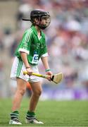 19 August 2018; Laura Black, St. John’s PS, Carnlough, Antrim, representing Limerick, during the INTO Cumann na mBunscol GAA Respect Exhibition Go Games at the GAA Hurling All-Ireland Senior Championship Final match between Galway and Limerick at Croke Park in Dublin. Photo by Eóin Noonan/Sportsfile