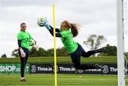 28 August 2018; Goalkeepers Grace Moloney, right, and Amanda Budden during the Republic of Ireland training at the FAI National Training Centre in Abbotstown, Dublin. Photo by Stephen McCarthy/Sportsfile