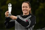 28 August 2018; Kylie Murphy of Wexford Youths with her Continental Tyres Women's National League Player of the Month award for July at IT Carlow in Carlow. Photo by Eóin Noonan/Sportsfile