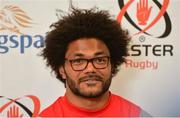 28 August 2018; Henry Speight of Ulster during an Ulster Rugby press conference at the Kingspan Stadium in Belfast. Photo by Oliver McVeigh/Sportsfile