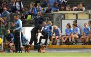 25 August 2018; Carla Rowe of Dublin is treated for an injury after being taken off during the TG4 All-Ireland Ladies Football Senior Championship Semi-Final match between Dublin and Galway at Dr Hyde Park in Roscommon. Photo by Piaras Ó Mídheach/Sportsfile