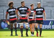 31 August 2018; Ulster players, from left, Henry Speight, Marcell Coetzee, Billy Burns and Darren Cave during the Ulster Rugby Captain's Run at the Kingspan Stadium in Belfast. Photo by Oliver McVeigh/Sportsfile