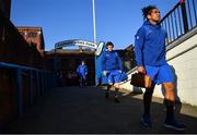 31 August 2018; Joe Tomane of Leinster arrives ahead of the Guinness PRO14 Round 1 match between Cardiff Blues and Leinster at the BT Cardiff Arms Park in Cardiff, Wales. Photo by Ramsey Cardy/Sportsfile