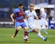 31 August 2018; Jake Hyland of Drogheda United in action against Greg Slogget of UCD during the SSE Airtricity League First Division match between Drogheda United and UCD at United Park in Drogheda, Louth. Photo by Matt Browne/Sportsfile