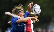 31 August 2018; Jeamie Deacon of Leinster is tackled by Eliza Downey of Ulster during the Women’s Interprovincial Championship match between Leinster and Ulster at Blackrock RFC in Dublin. Photo by Piaras Ó Mídheach/Sportsfile