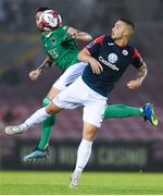 31 August 2018; Damien Delaney of Cork City in action against Mikey Drennan of Sligo Rovers during the SSE Airtricity League Premier Division match between Cork City and Sligo Rovers at Turner's Cross in Cork. Photo by Eóin Noonan/Sportsfile