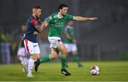 31 August 2018; Barry McNamee of Cork City in action against Lee Lynch of Sligo Rovers during the SSE Airtricity League Premier Division match between Cork City and Sligo Rovers at Turner's Cross in Cork. Photo by Eóin Noonan/Sportsfile