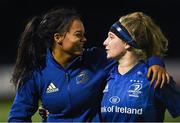 31 August 2018; Leinster's Eimear Corri, left, and Emma Hooban after the Women’s Interprovincial Championship match between Leinster and Ulster at Blackrock RFC in Dublin. Photo by Piaras Ó Mídheach/Sportsfile