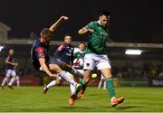 31 August 2018; Josh O'Hanlon of Cork City in action against Jack Keaney of Sligo Rovers during the SSE Airtricity League Premier Division match between Cork City and Sligo Rovers at Turner's Cross in Cork. Photo by Eóin Noonan/Sportsfile