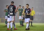 31 August 2018; David Cawley of Sligo Rovers celebrates with team mates following the SSE Airtricity League Premier Division match between Cork City and Sligo Rovers at Turner's Cross in Cork. Photo by Eóin Noonan/Sportsfile