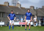 1 September 2018; David Fitzgibbon, right, and Mark O'Brien of Leinster during the U19 Interprovincial Championship match between Leinster and Connacht at Galwegians RFC in Galway. Photo by David Fitzgerald/Sportsfile