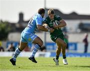 1 September 2018; Kyle Godwin of Connacht is tackled by Fraser Brown of Glasgow Warriors during the Guinness PRO14 Round 1 match between Connacht and Glasgow Warriors at the Sportsground in Galway. Photo by Seb Daly/Sportsfile