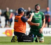 1 September 2018; Eoin McKeon of Connacht is treated by Dr John O'Donnell following an injury during the Guinness PRO14 Round 1 match between Connacht and Glasgow Warriors at the Sportsground in Galway. Photo by Seb Daly/Sportsfile